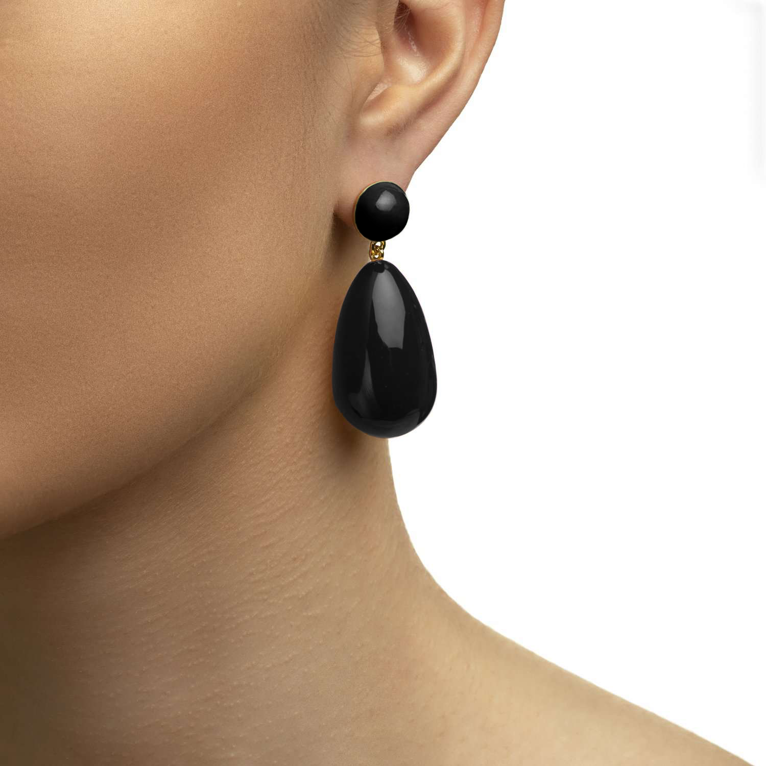 Black Drop Earrings