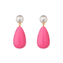 Load image into Gallery viewer, Pink drop earrings
