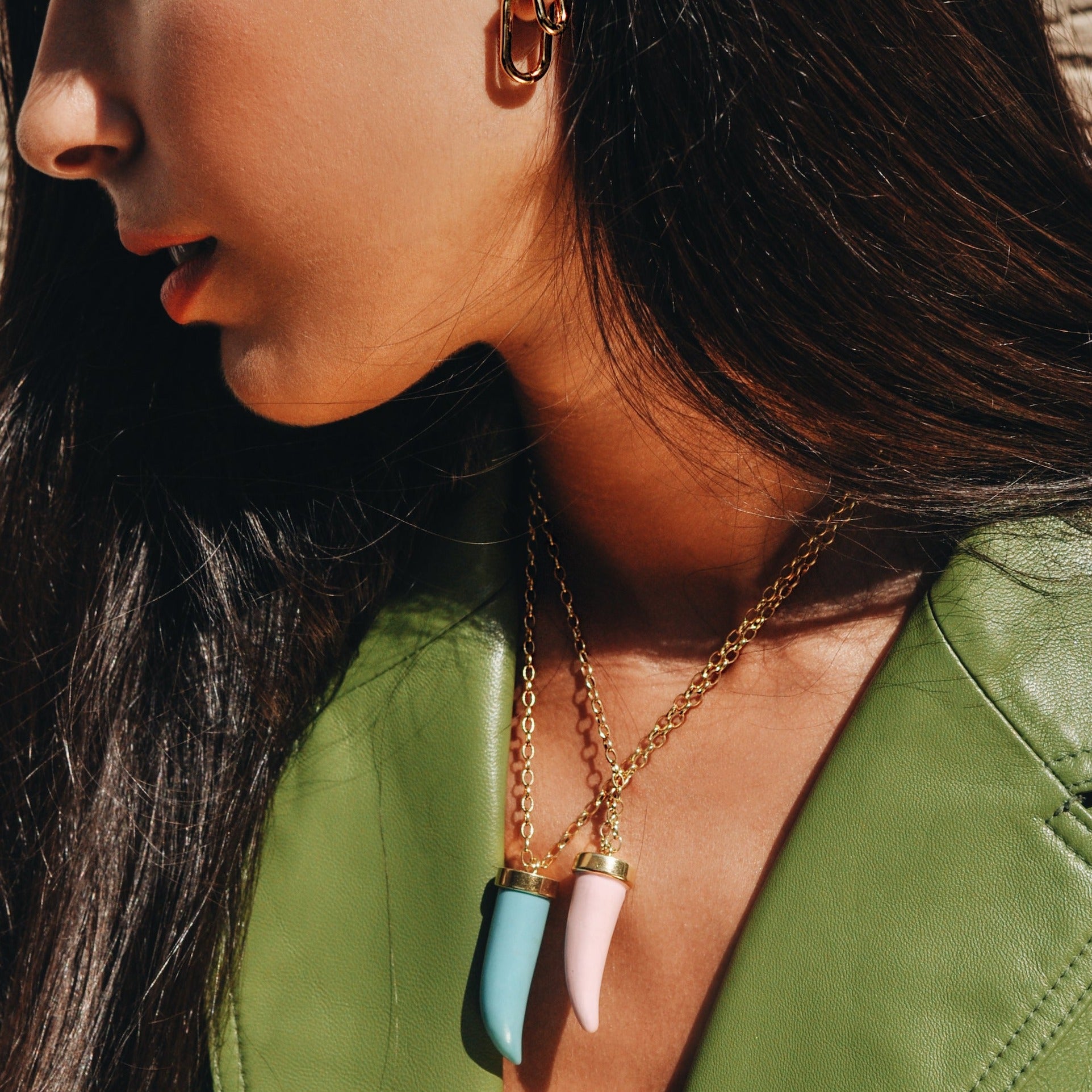 Turquoise Fang Necklace