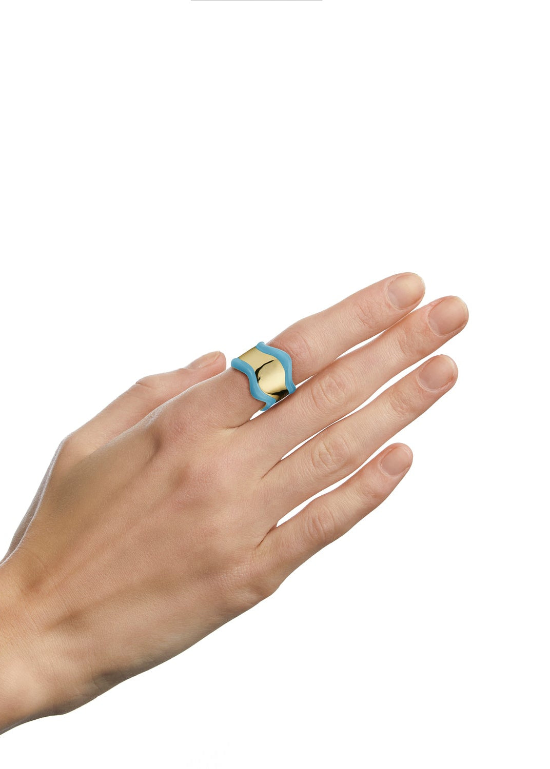 Baby Blue Wavy Ring