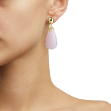 Load image into Gallery viewer, Pink Clear drop Earrings
