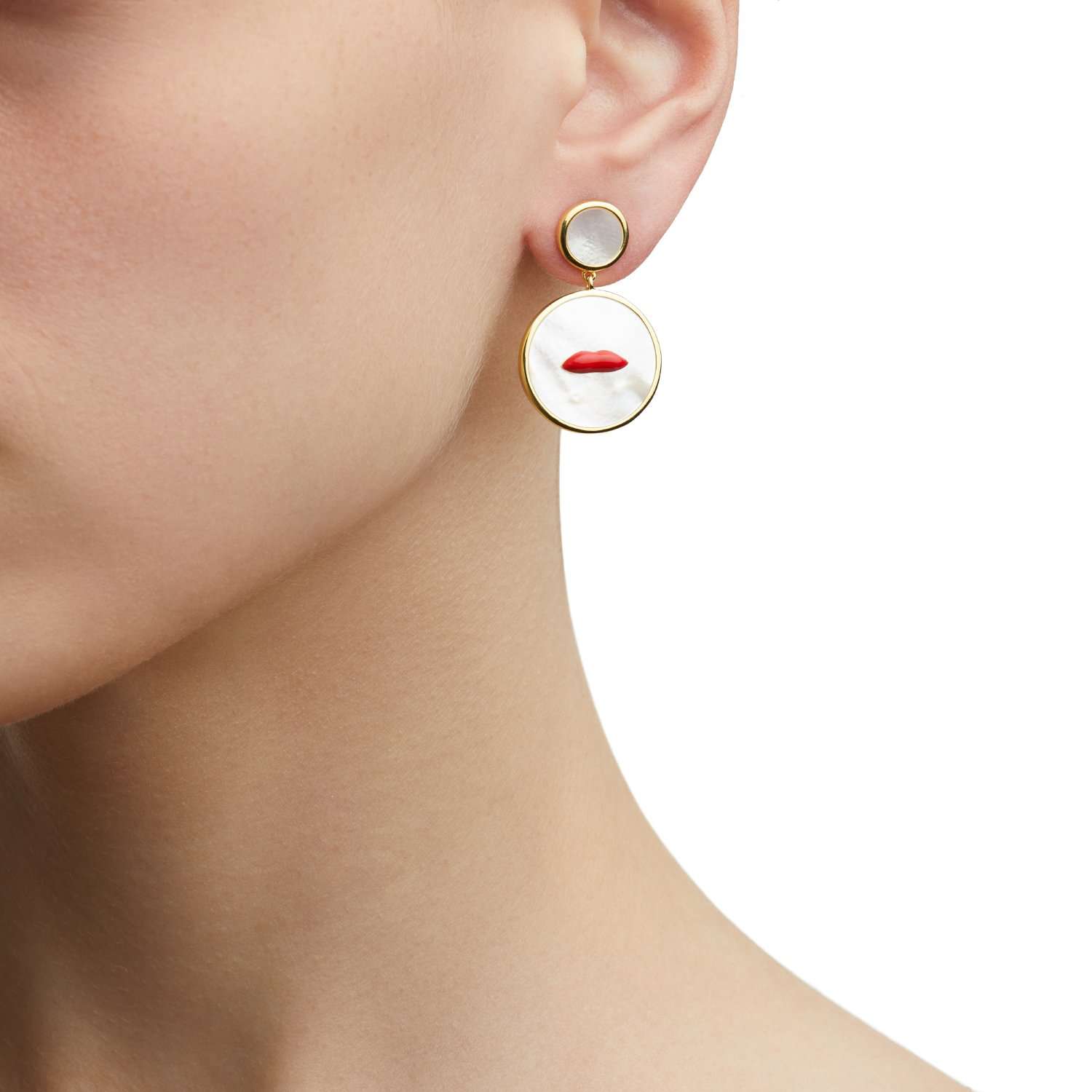 MOP Lips Earring