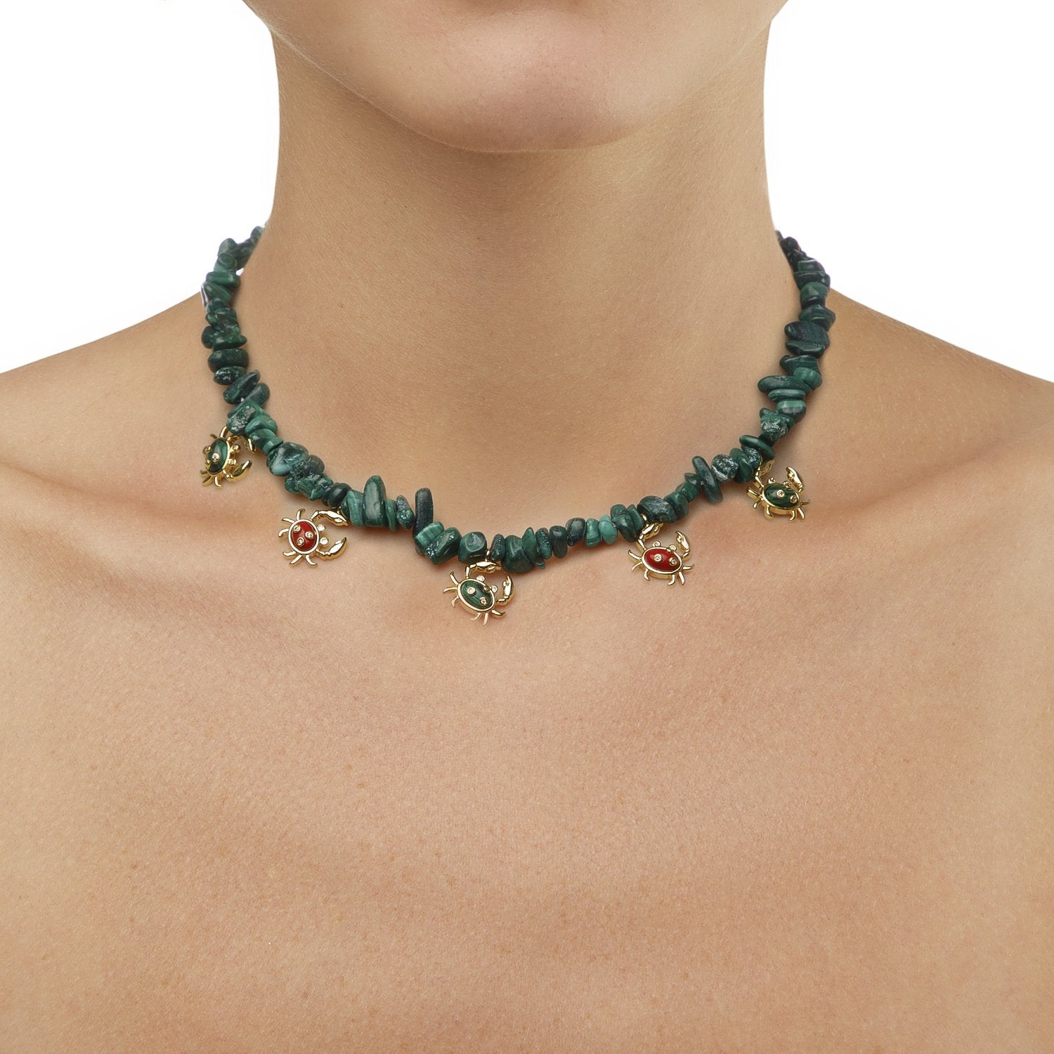 Malachite Sea  Animal Necklace