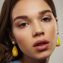 Load image into Gallery viewer, Yellow Drop earrings
