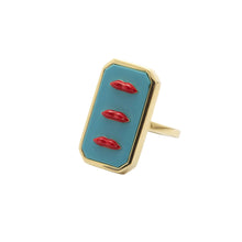 Load image into Gallery viewer, Turquoise Lips Ring
