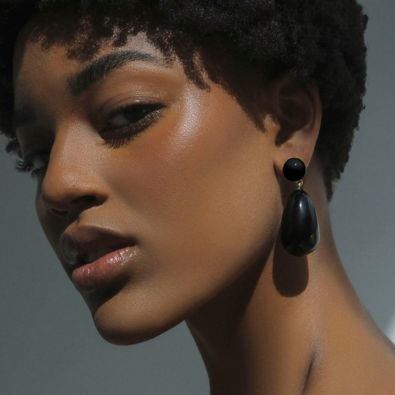 Black Drop Earrings