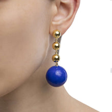 Load image into Gallery viewer, Galaxy Blue Enamel Earrings
