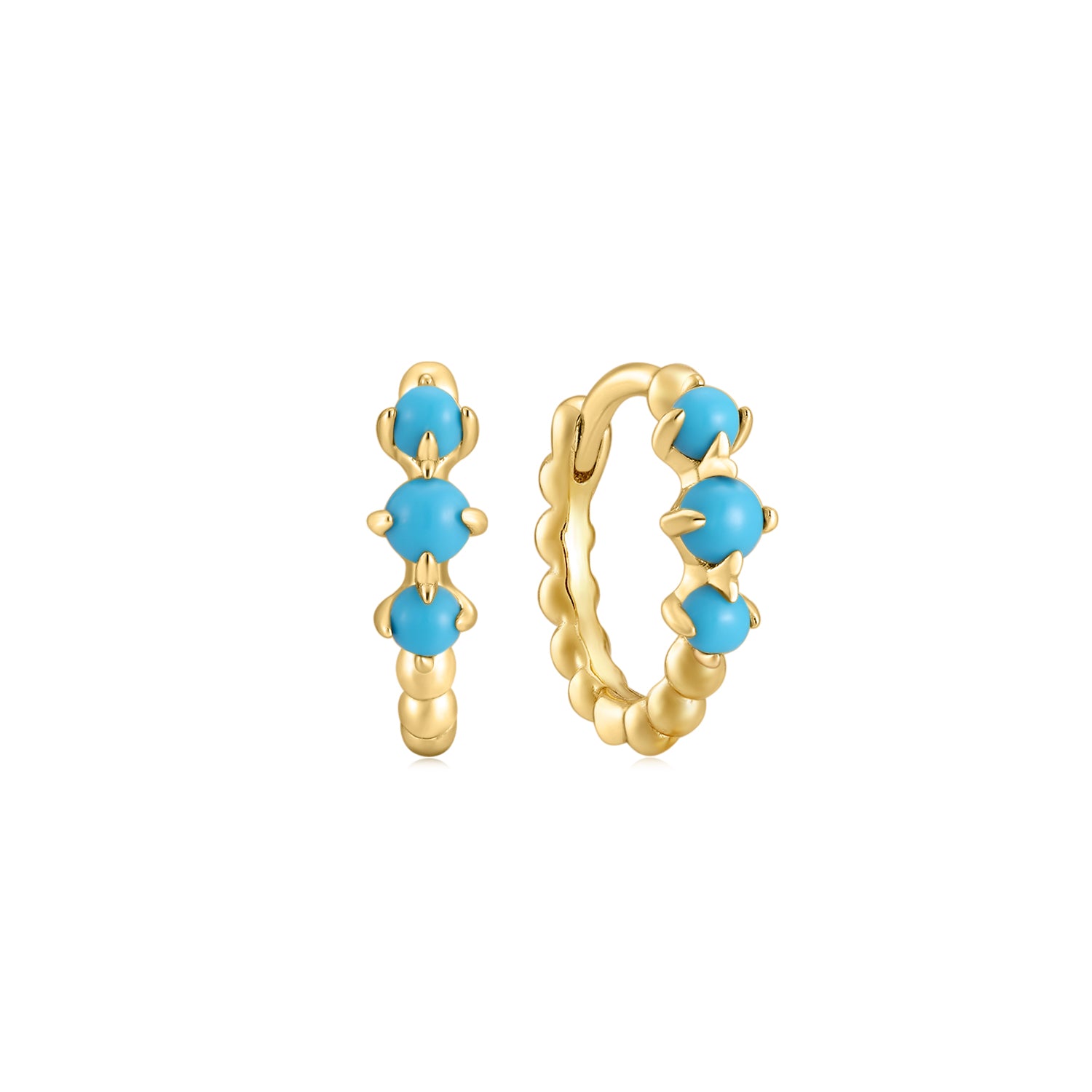 Turquoise Delight Hoop Earrings