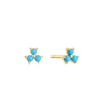 Load image into Gallery viewer, Turquoise Silver Stud Earrings
