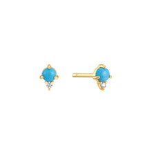 Load image into Gallery viewer, Turquoise Silver Stud Earrings
