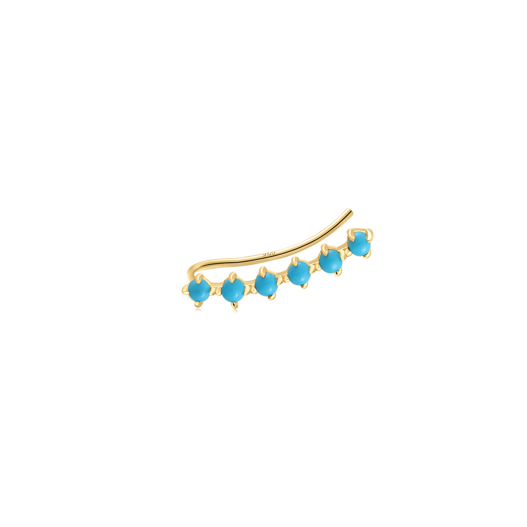 Single Turquoise Silver Earring