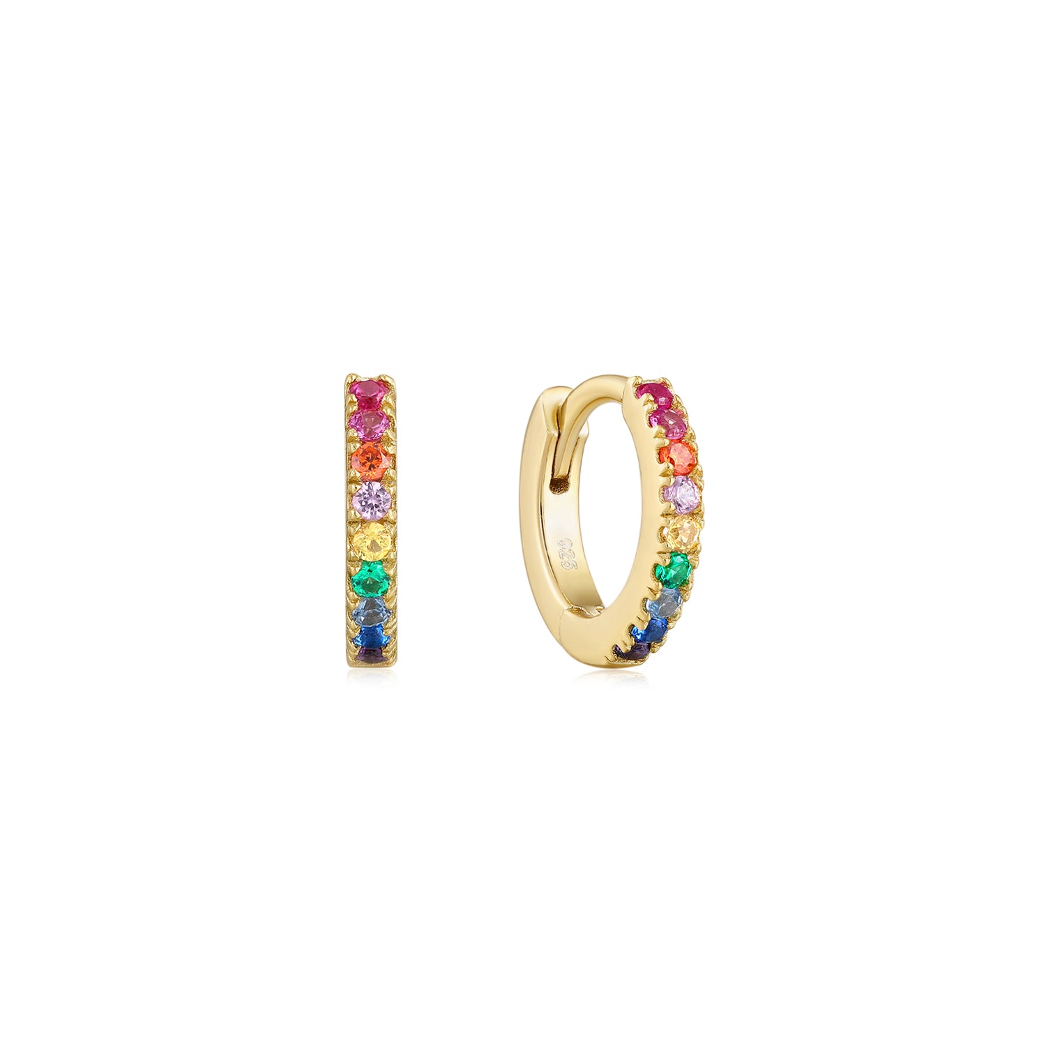 Colourful Silver Hoop Earrings