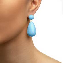 Load image into Gallery viewer, Bright Blue Drop Earrings
