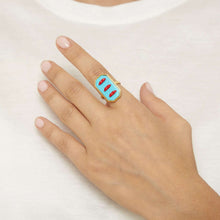 Load image into Gallery viewer, Turquoise Lips Ring
