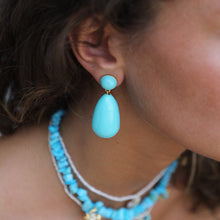 Load image into Gallery viewer, Bright Blue Drop Earrings
