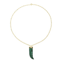 Load image into Gallery viewer, Malachite Fang Necklace
