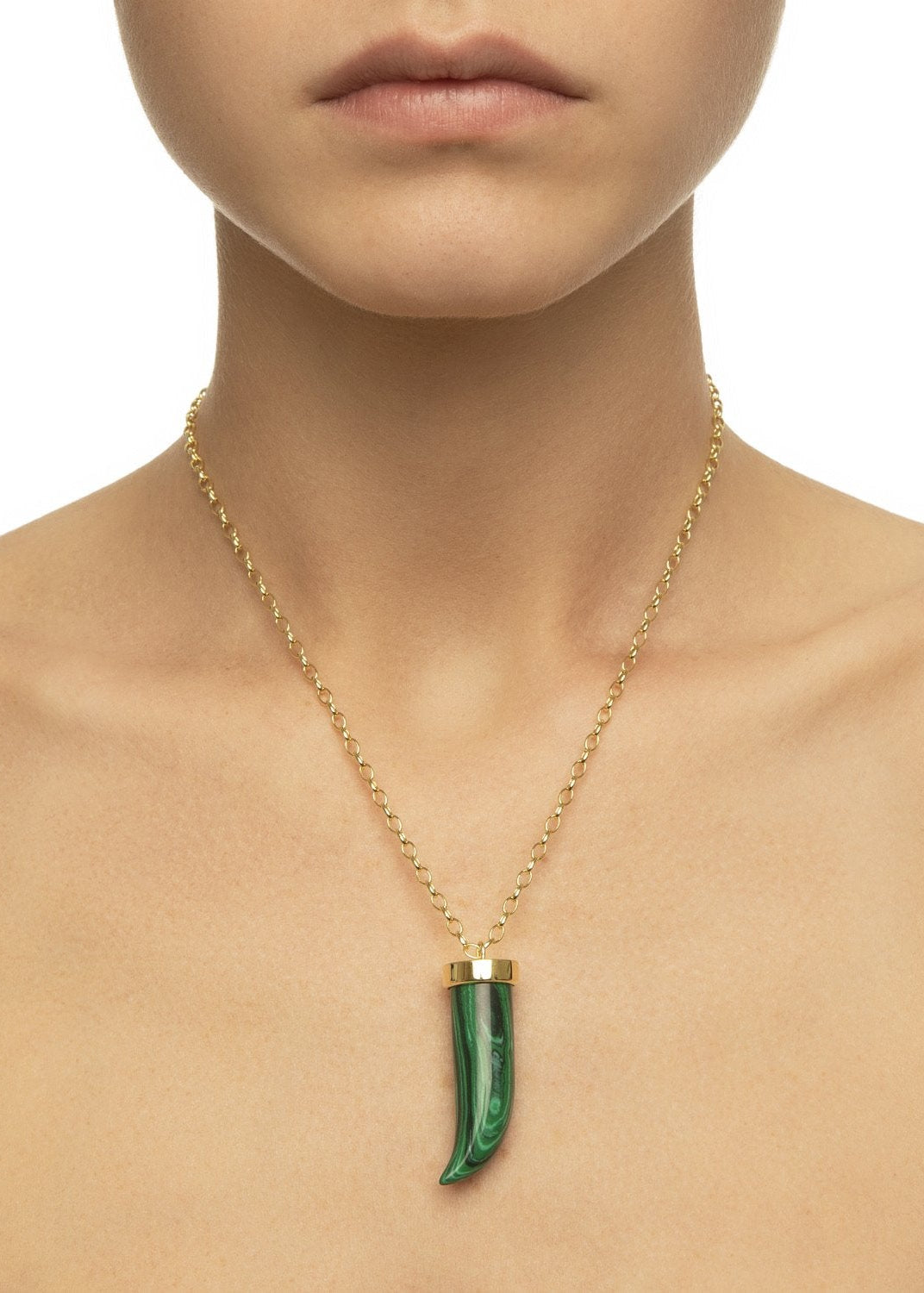 Malachite Fang Necklace