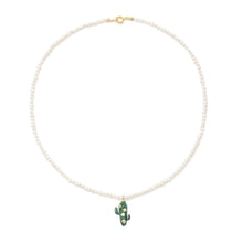 Load image into Gallery viewer, Malachite Cactus Necklace
