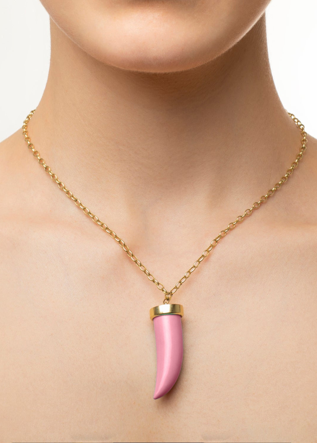 Pink Fang Necklace
