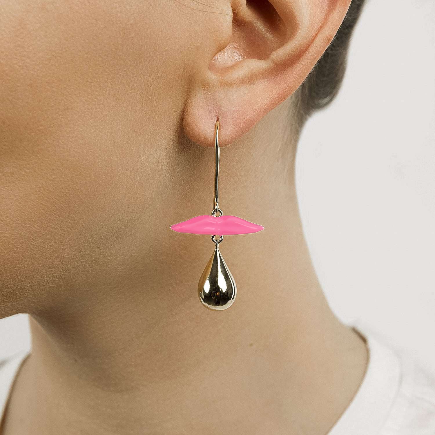 Pink Lips Earrings