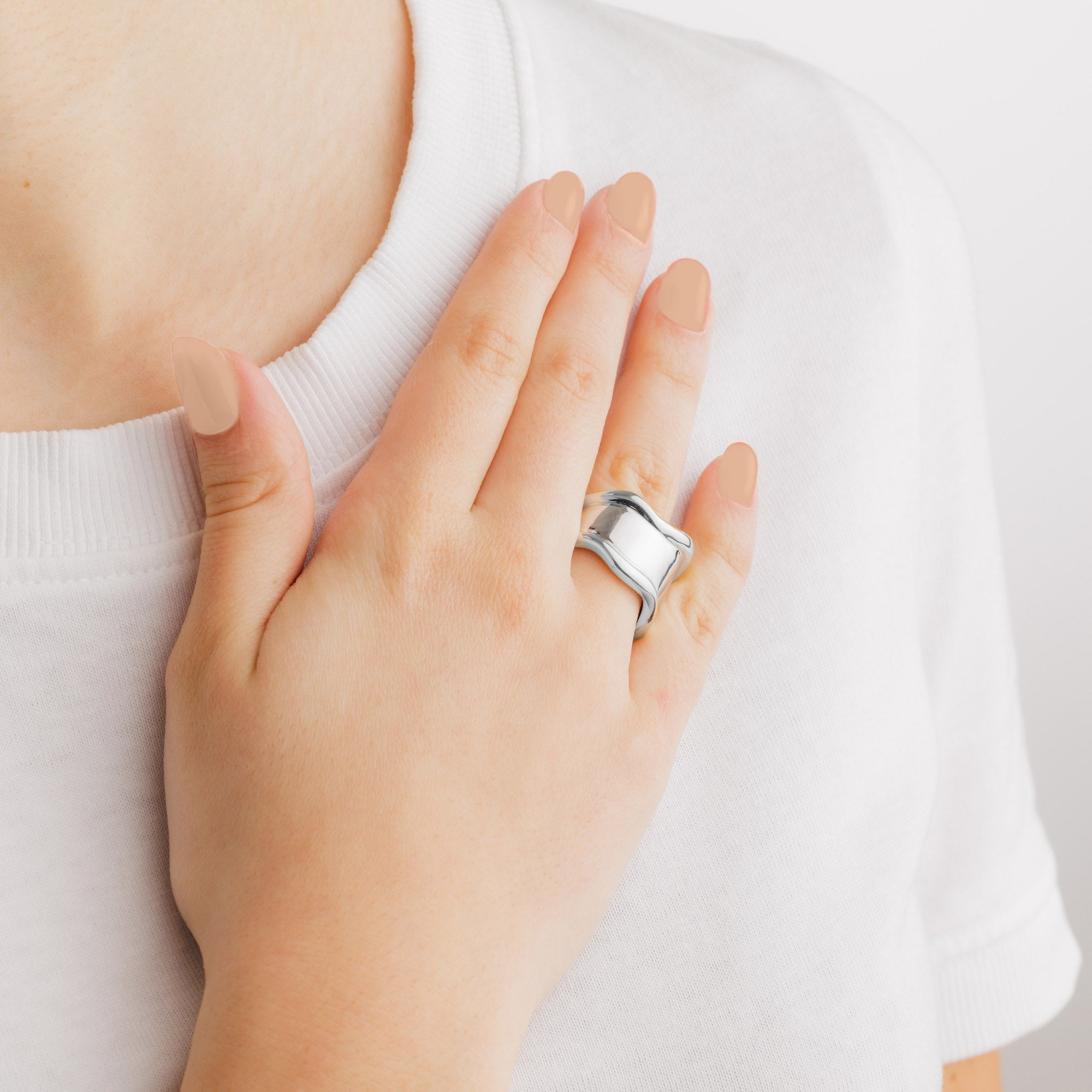 Silver Wavy Ring